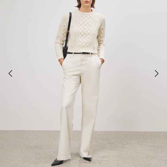 NEW Nili Lotan Eliot Boy Pant - Stone - Picture 1 of 9